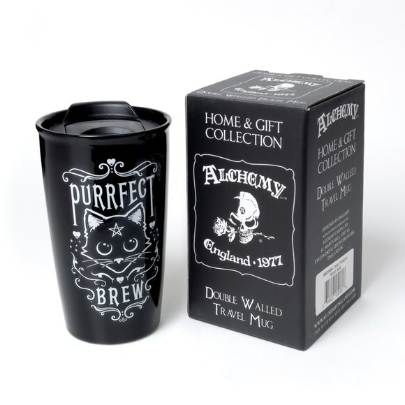 Alchemy Gothic Purrfect Brew Hot/Cold Travel Mug - Picture 2 of 2
